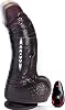 Dildo Vibrador Negro Grueso con Empuje de 8.3 Pulgadas - Dildo Grande y Robusto con Calentamiento | Dildos de Silicona Gigantes con 7 Empujes y 10 Vibraciones, Juguetes Sexuales para Adultos con Ventosa, para Mujeres y Hombres 1