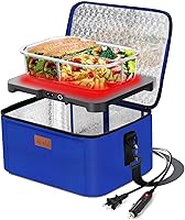 Vista 17 de Aotto Fiambrera eléctrica portátil para alimentos, 12 V/24 V/110 V, 3 en 1, calentador de alimentos para automóvil, caja de almuerzo calentada