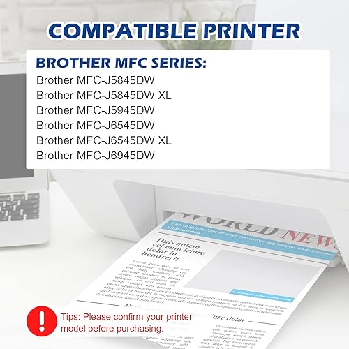 Miniatura 2 de DOUBLE D LC3037 - Cartuchos de tinta compatibles con Brother LC3037 LC3037XXL LC3039, uso de alto rendimiento con MFC-J6945DW MFC-J5845DW XL