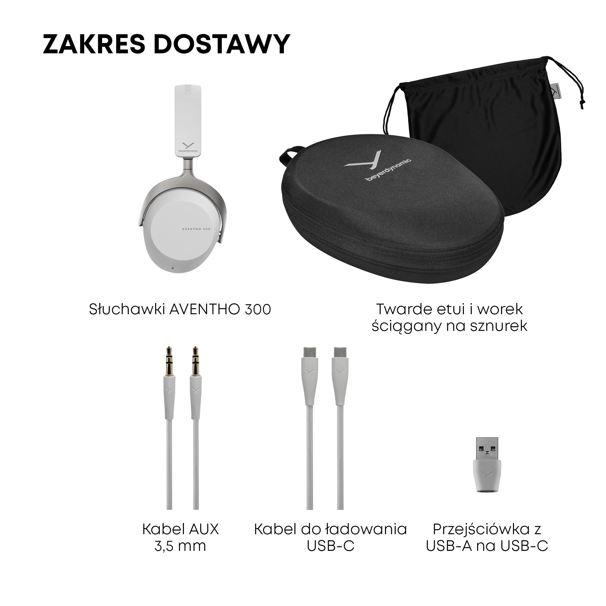 beyerdynamic AVENTHO 300 słuchawki wokółuszne Wireless z ANC, Słuchawki nauszne z redukcja szumów, 50-g żywotność baterii, Bluetooth® 5.4, w kolorze czarnym – nowa aktualizacja przez aplikację