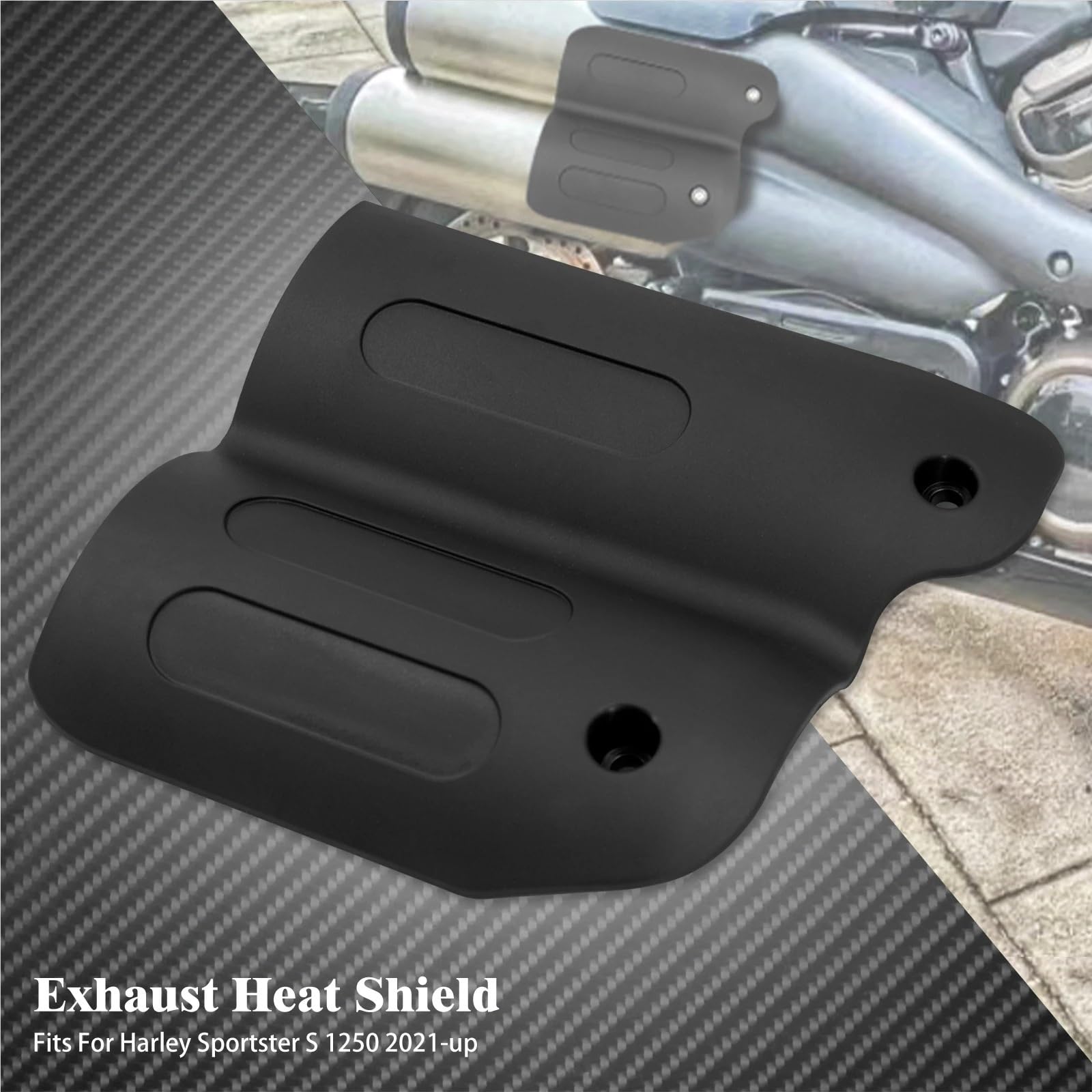 Copertura di scarico per moto Protezione termica per tubo di scarico posteriore per moto, deflettore dell'aria, adatta per Harley
