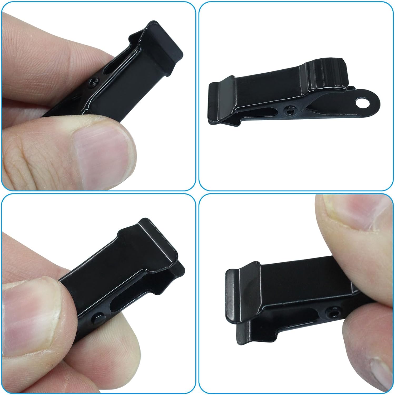 Jiozermi 30 Pcs Mini Metal Clamps, Tiny Alligator Clips Crocodile Alligator Clips Small Spring Clamp for Crafts, Office, Photo, Paper, Wire, DIY Decoration (Black)