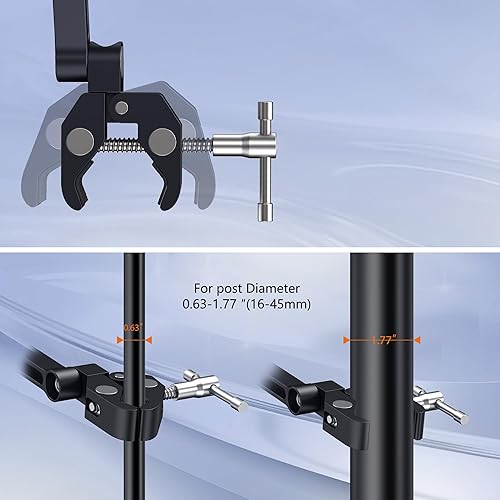 Miniatura 6 de CreaDream Soporte para tableta para soporte de micrófono, soporte de aluminio para micrófono y soporte de música para teléfono y iPad, soporte