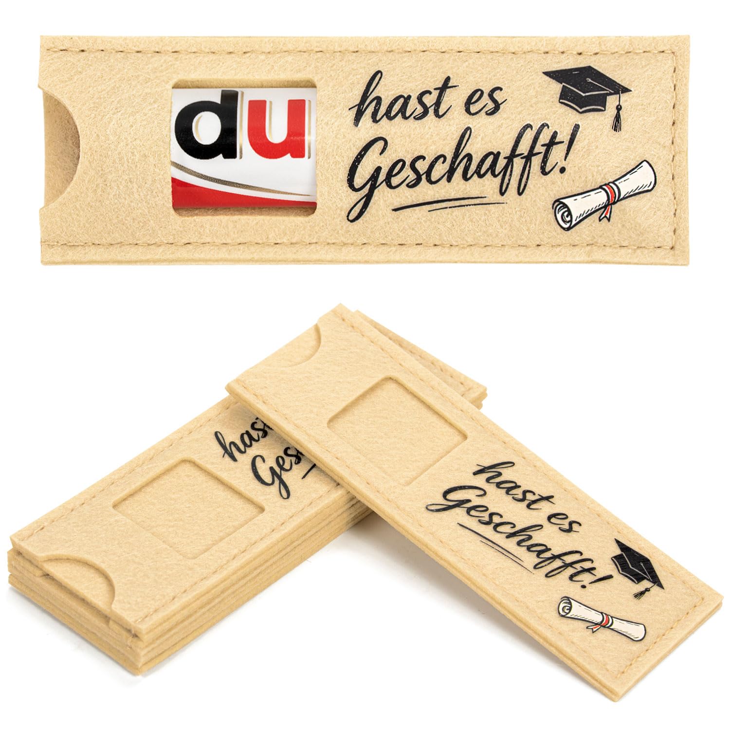 kleine Weihnachtsgeschenke, Weihnachten Hülle Filz Geschenk für Schokolade Verpackung, Weihnachtsgeschenke Kleinigkeiten für Kollegen Team Mitarbeiter Erzieherin Freunde Familie