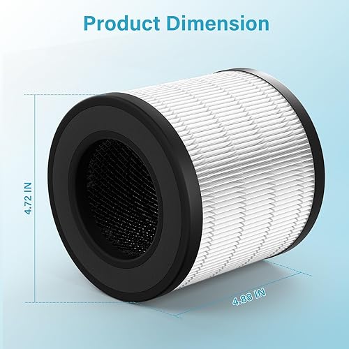 Miniatura 6 de Paquete de 2 filtros purificadores de aire PU-P05AC201B para Fulminare PU-P05 Air Puri-Fier y Purivortex AC201B Air Pur-ifier, H13 HEPA filtro de