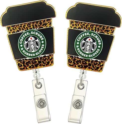 2 carretes retráctiles para enfermeras, lindo soporte para tarjetas de identificación con clip de cocodrilo para estudiantes, asistente médico de RN