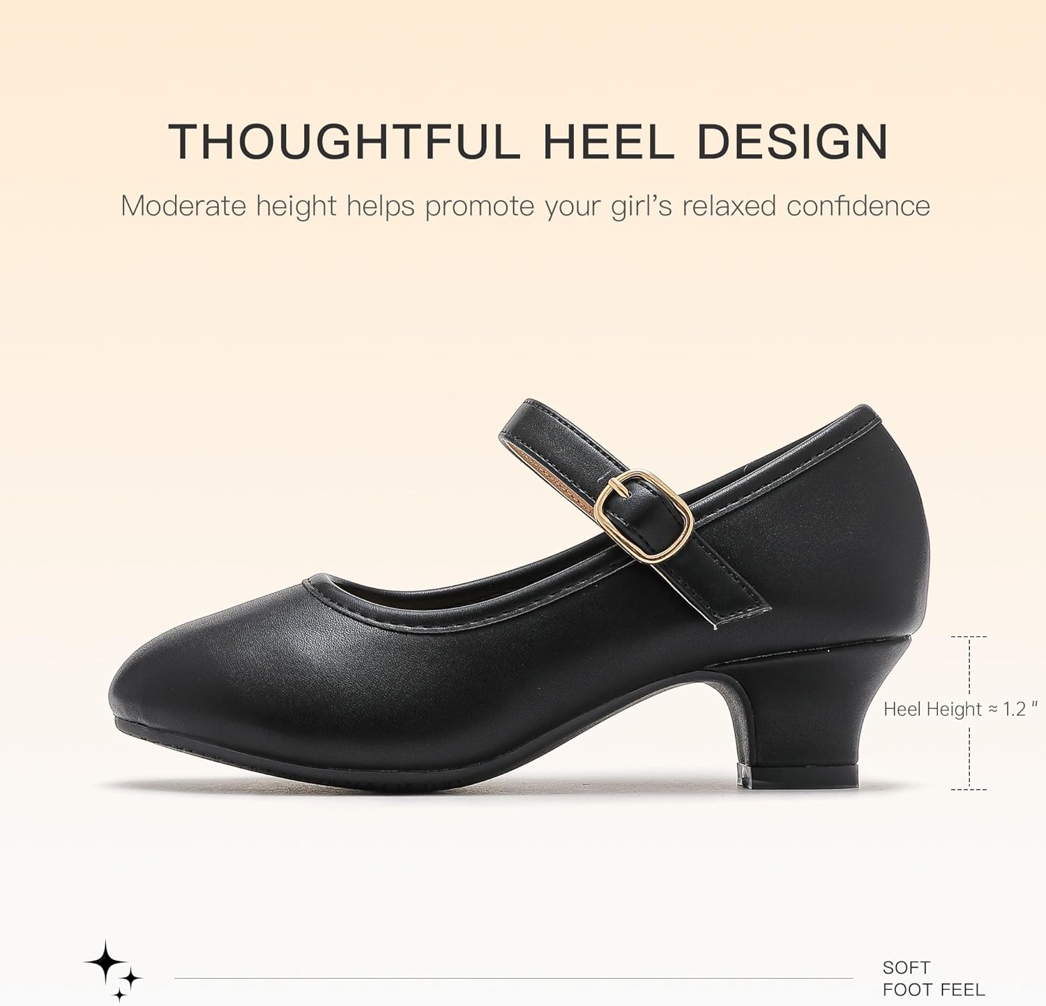 Dufannie Girls Dress Shoes Low Heel Princess Flats Mary Jane Flower Wedding Party Glitter Shoes for Kids Toddler - Image 5