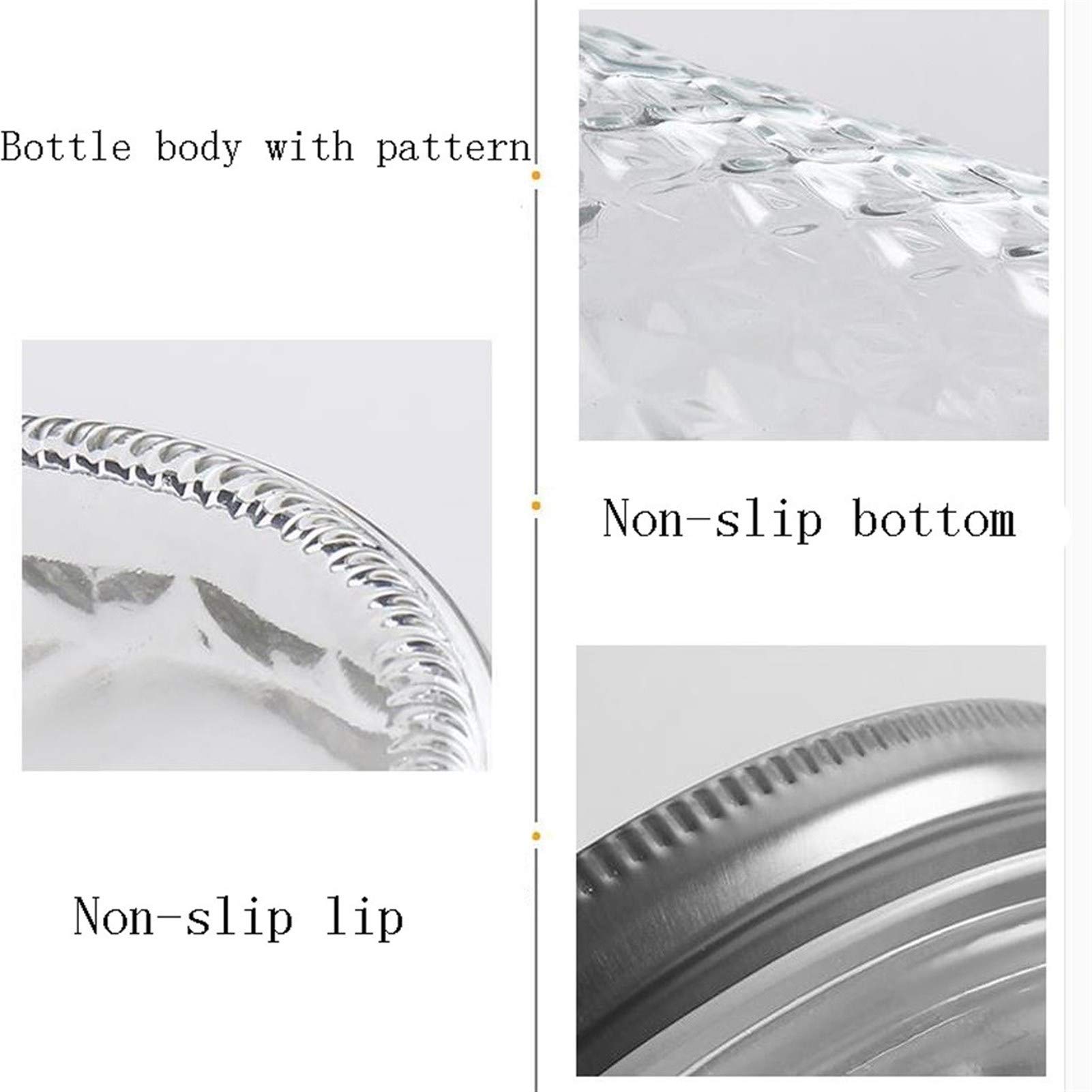 Botes para Alimentos Tarro de Cristal de Almacenamiento, Botes herméticos del alimento, envase con Tapa for Servir té, café, Especias y más, Juego de 3 Botes Herméticos