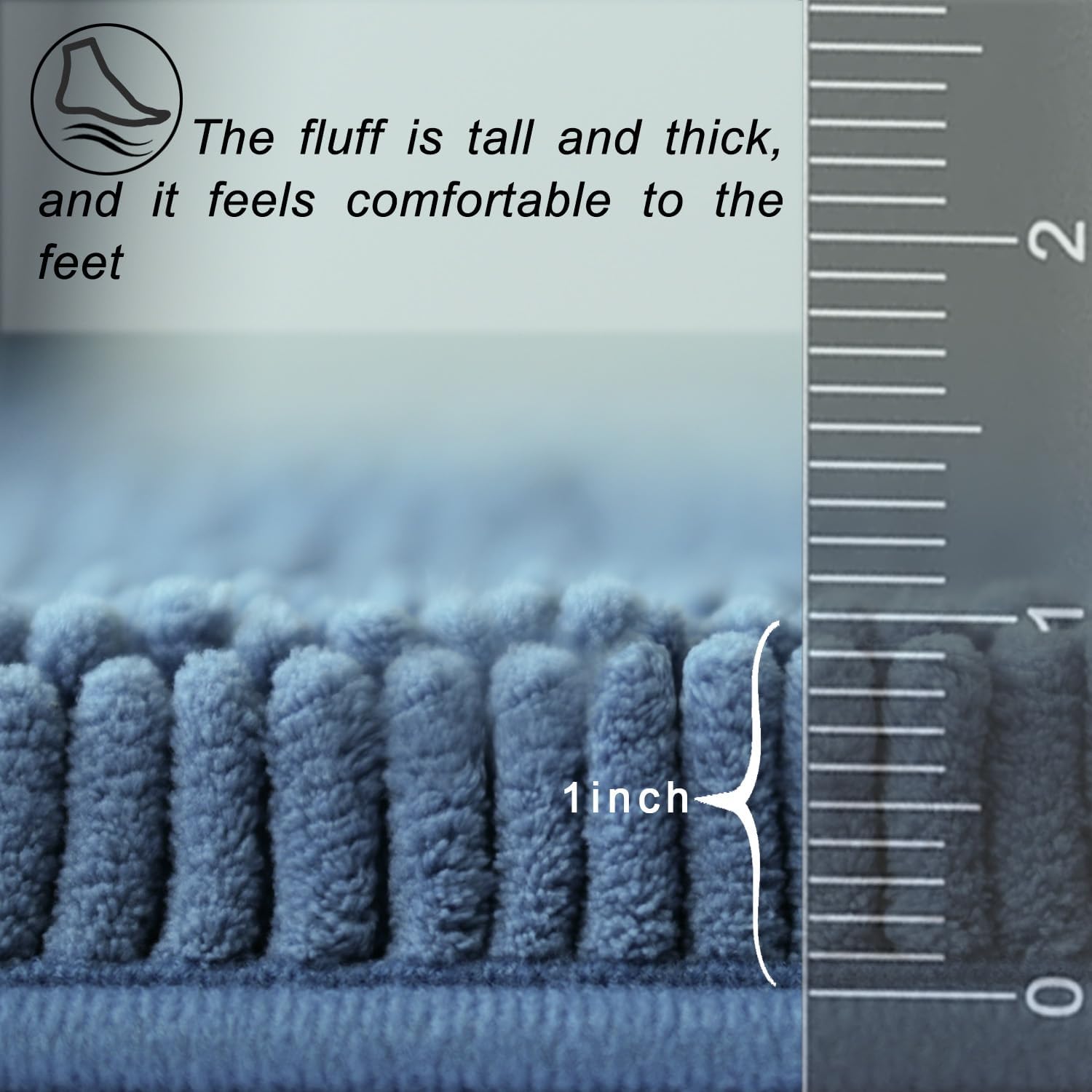 BOANKODU Bathroom Rugs Sets 3 piece (Blue, Large)