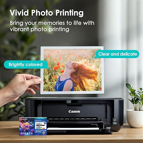 Miniatura 5 de Eco Victor - Cartucho de tinta ecológico de repuesto para Canon 245XL 246XL Negro y Color Combo 2 Pack 245 246 PG-245 CL-246 XL para impresoras