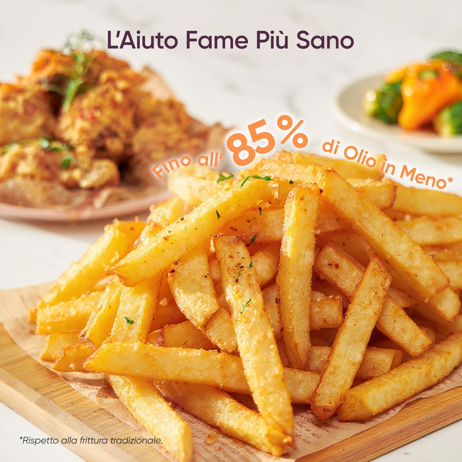 COSORI Friggitrice ad Aria 5,5 Litri, Air Fryer, 1700W, 13 Funzioni, 85% Meno Olio, 75℃-205°C, 40 Ricette Italiane, Display Digitale, CP158 Nero, Piastra o Cestello interiore Spedizione Casuale