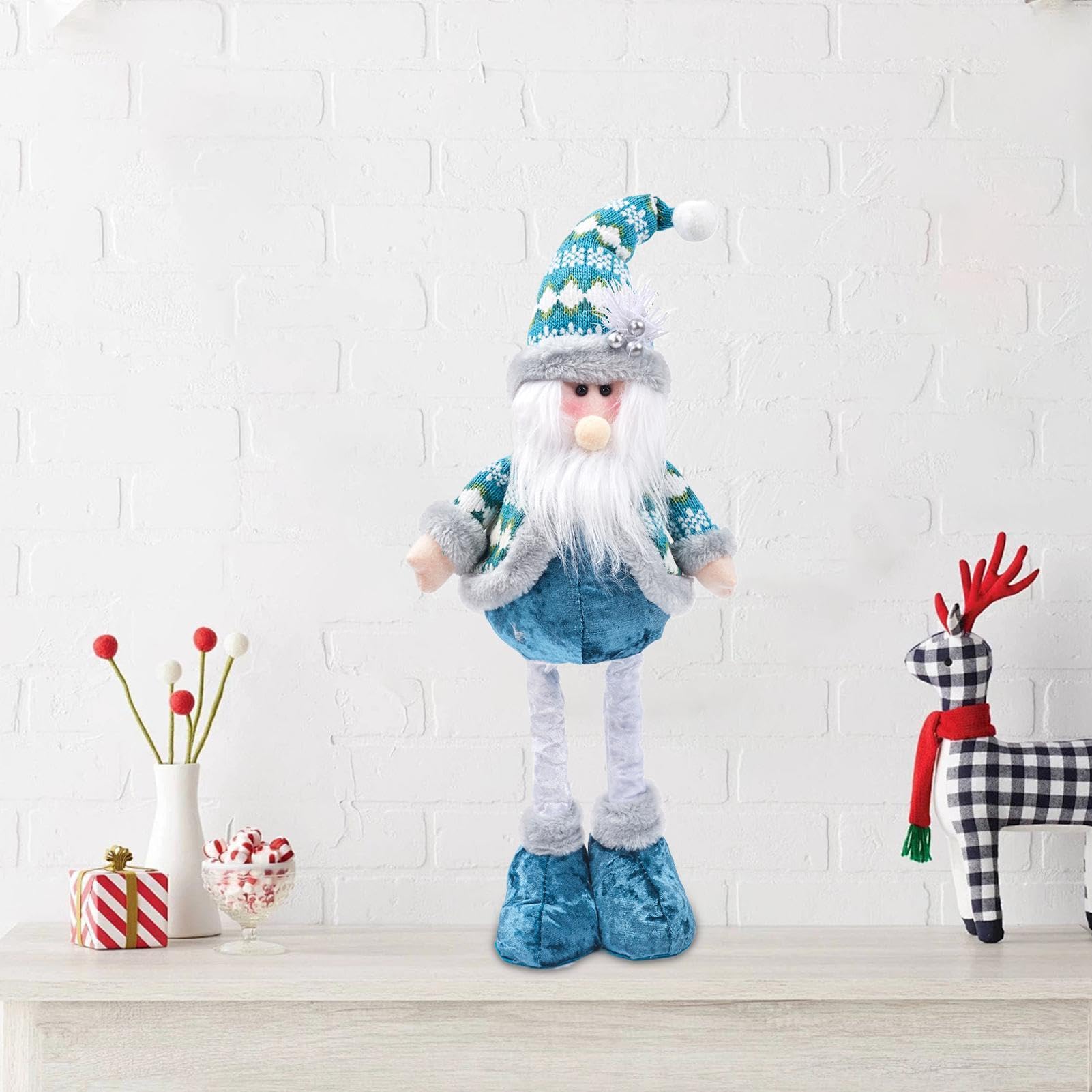 Amazon.co.jp: クリスマスサンタクロース人形 | 青いサンタクロース