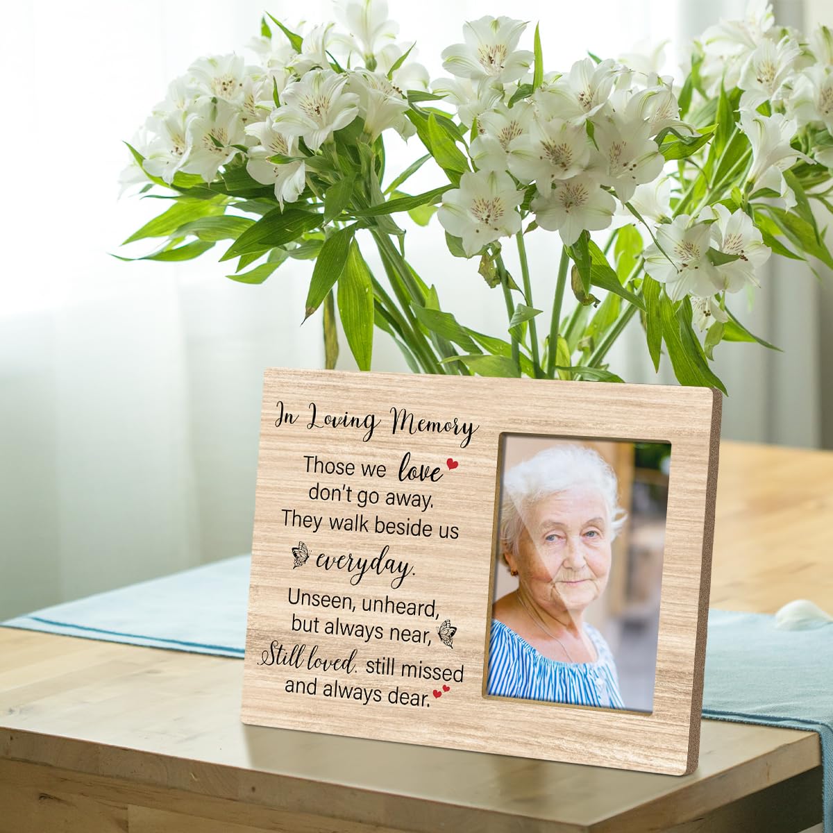 Gedenkkarte Für Oma – Edelstahl-Gravur, 8,6 X 5,4 Cm | Tröstliches Geschenk Zum Abschied & Erinnern