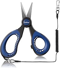 PE Line Cutter, Fluoro, Nylon Cutter, Fishing Scissors, Line Cutter, with Butt Rope (Blue)