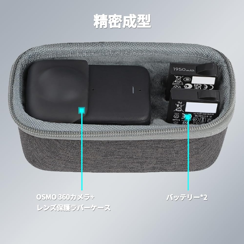 Amazon.co.jp: DJI OSMO 360ケース 大容量 OSMO 360+のレンズ