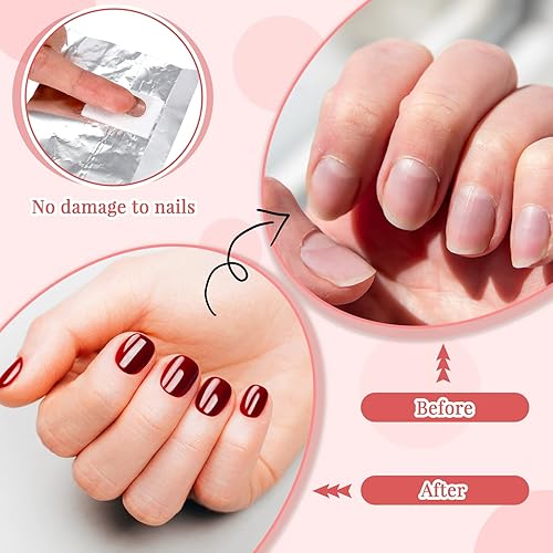 Miniatura 6 de 1000 unidades de removedor de esmalte de uñas de gel removedor de esmalte de uñas con almohadilla de pelusa prefijada para quitar el esmalte de