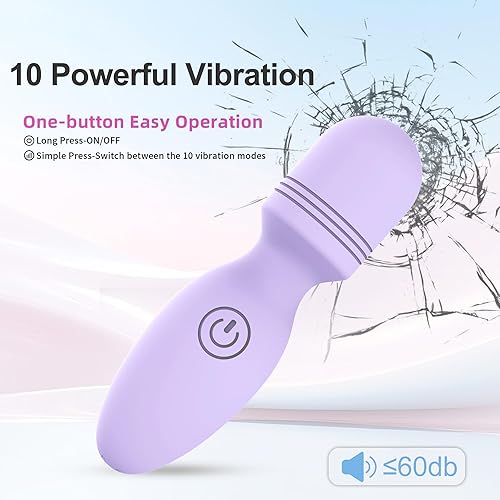 Miniatura 3 de Masajeador personal de espalda, masajeador de mano impermeable y recargable, 10 patrones de masaje por vibración, perfecto para relajación de viaje,