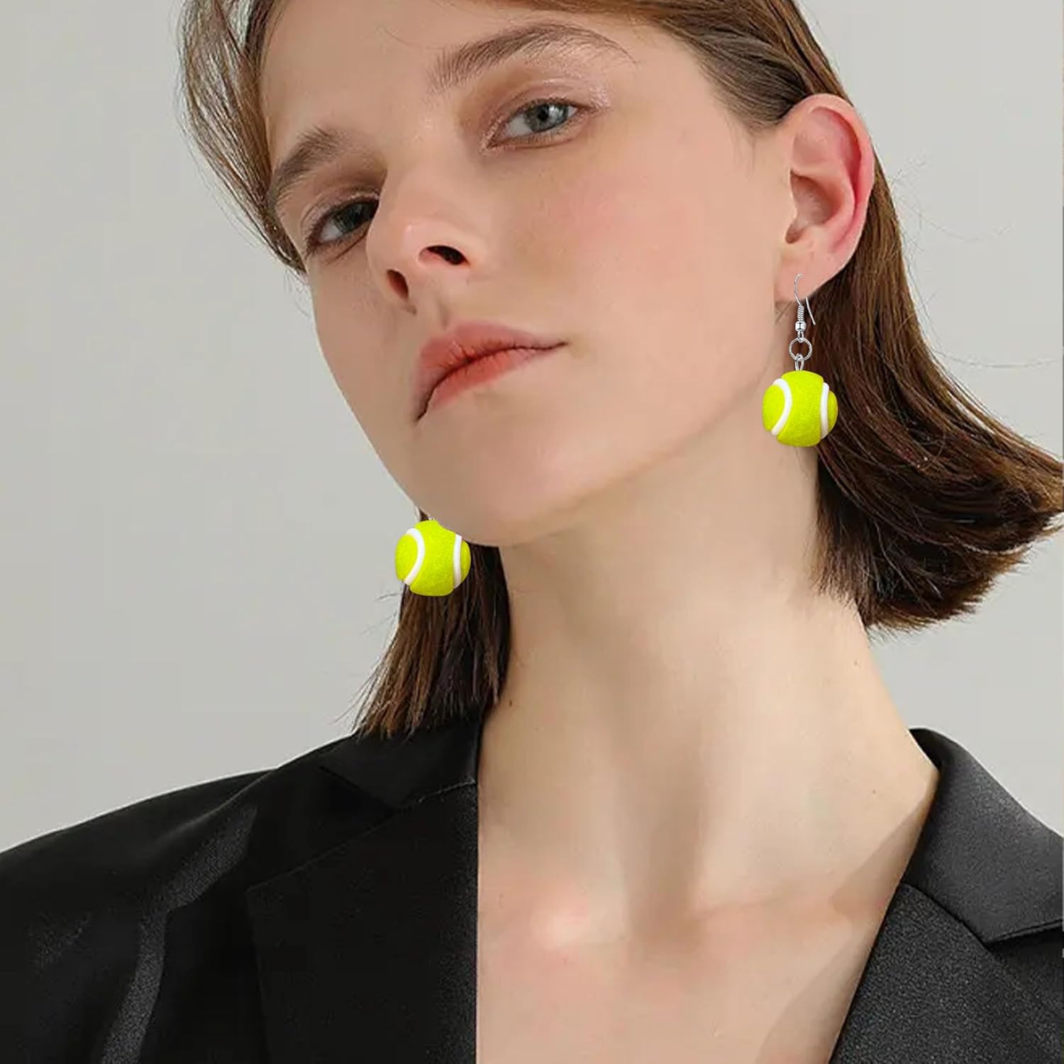 Tennis Dangle Earrings for Women Tennis Sport Ball Earrings for Sport Player Lovers - Image 2