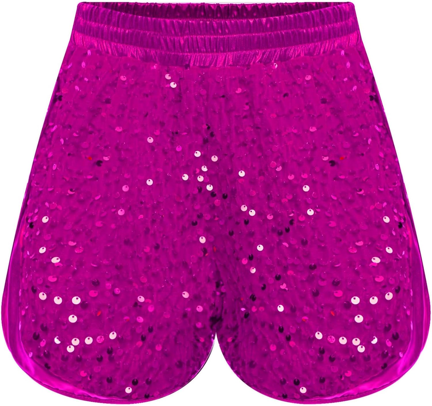 Kids Girls Glittery Shiny Dance Shorts for Jazz Hip-hop Street Dance Stage Performance Dance Costume