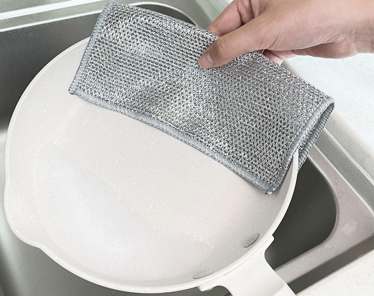 Multipurpose Wire Dishwashing Rags for Wet and Dry