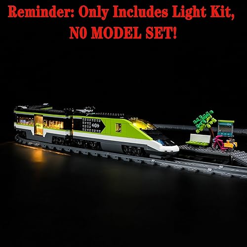 Miniatura 4 de Juego de luces LED compatibles con Lego 60337 Express Passenger Train City Building Blocks Model - Juego de modelos no incluidos