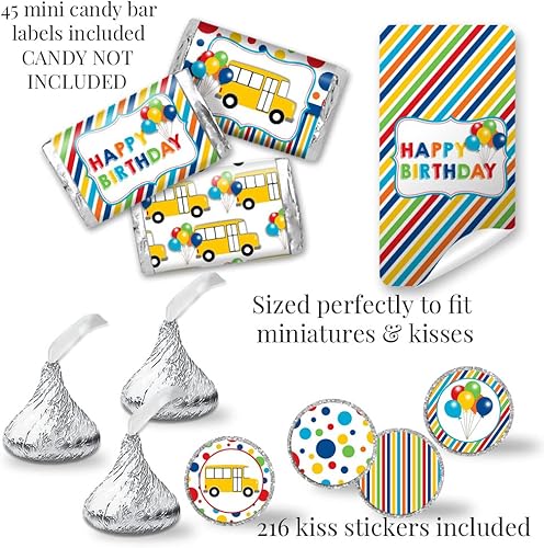 Miniatura 4 de El paquete de fiesta de cumpleaños de Wheels on the Bus incluye 20 invitaciones y tarjetas de agradecimiento con sobres + 2 tamaños diferentes de