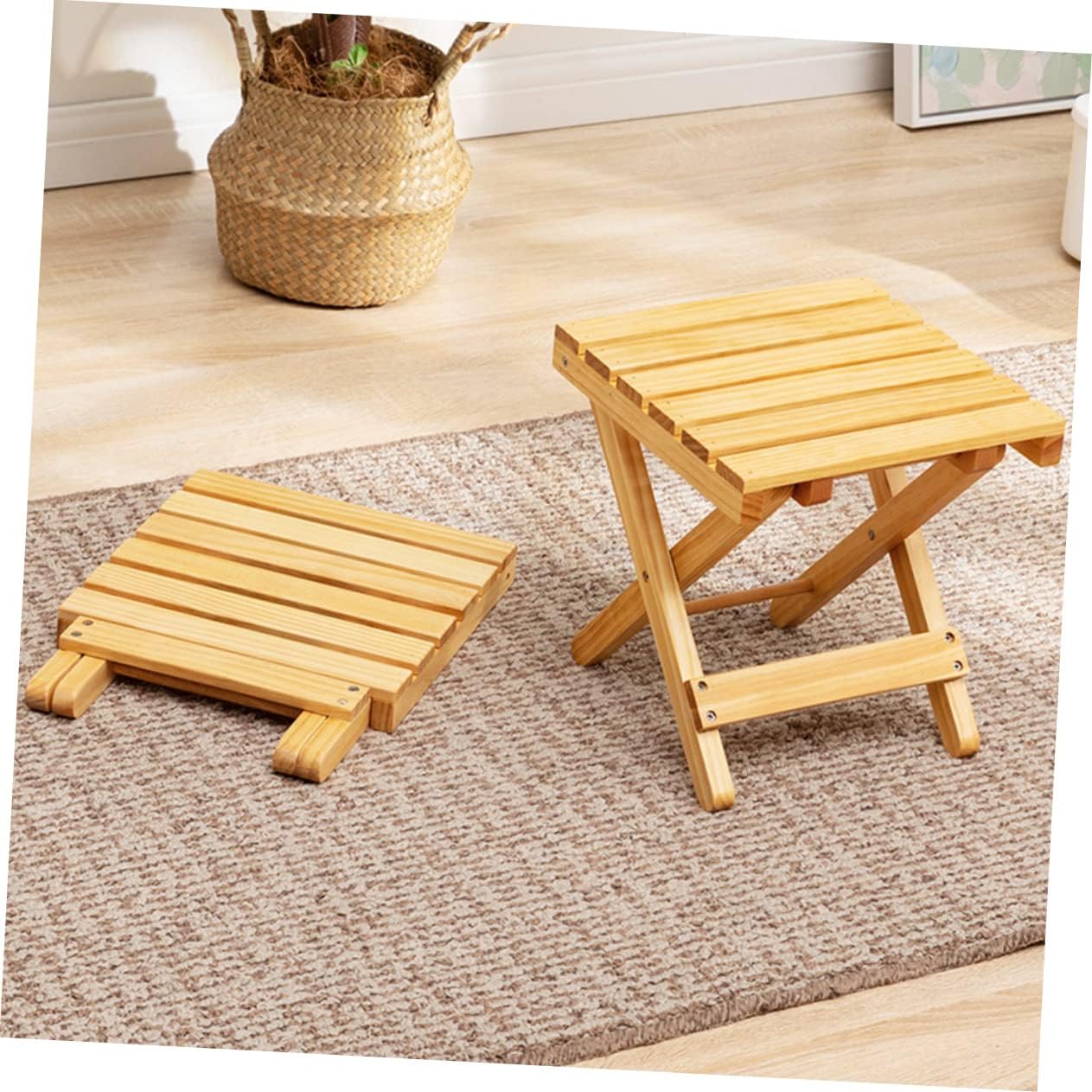 PRETYZOOM Folding Small Side Table Home Decor Picnic Beverage Table for Indoor Outdoor