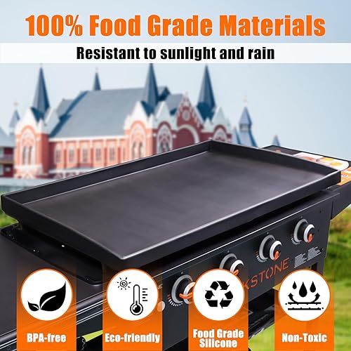 Miniatura 3 de CUKOR Alfombrilla protectora de silicona de 36 pulgadas para parrilla Blackstone (15541825), accesorios de cubierta de plancha para Blackstone,