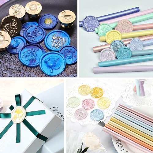 Miniatura 4 de Varillas de sellado de cera blanca perla, 10 unidades de 0.43 pulgadas, pistola de pegamento para sello de cera, varillas de cera de sellado para