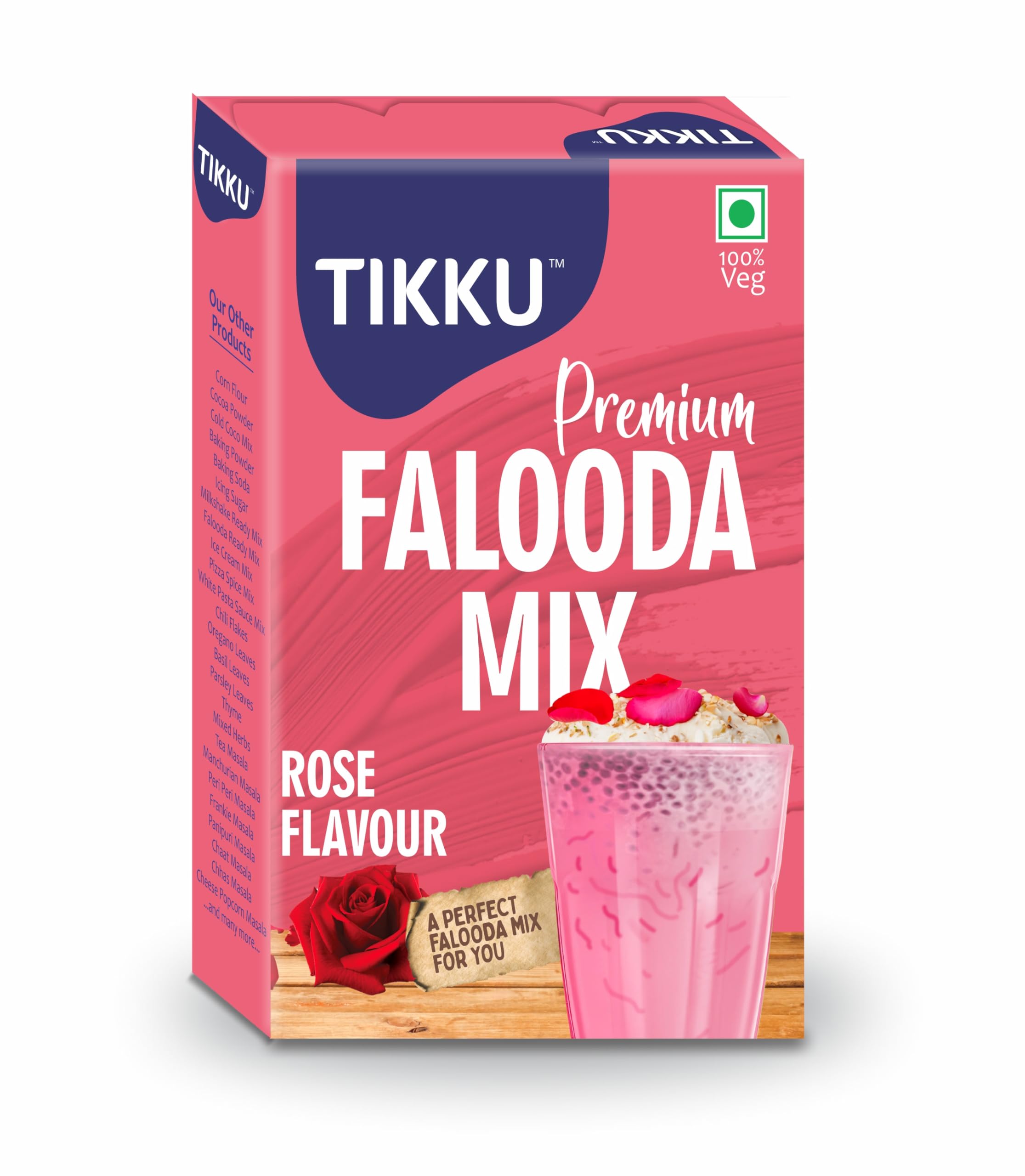 Tikku Premium Rose Falooda Mix 100 g Box | Instant Falooda mix | Dessert Mix (B094FVQZ33) Amazon Price History, Amazon Price Tracker