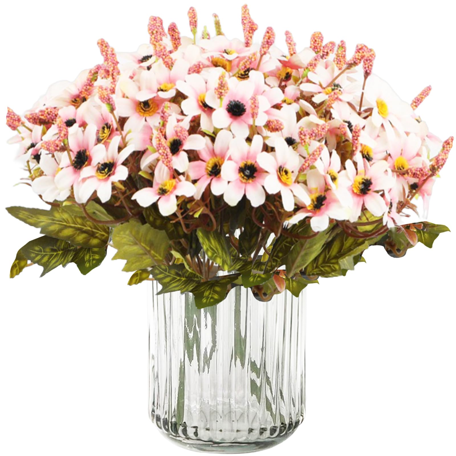 astylishome Bouquet of Flowers Artificial Plastic Plants Artificial Flower Gerbera Daisy Bouquet Wedding Shrysanthemum Jumping Orchid 3404