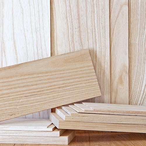 Madera maciza de fresno blanco de 14" x 3" x 24" sin terminar para manualidades, DYI, sierra de desplazamiento, carpintería y grabado láser (1