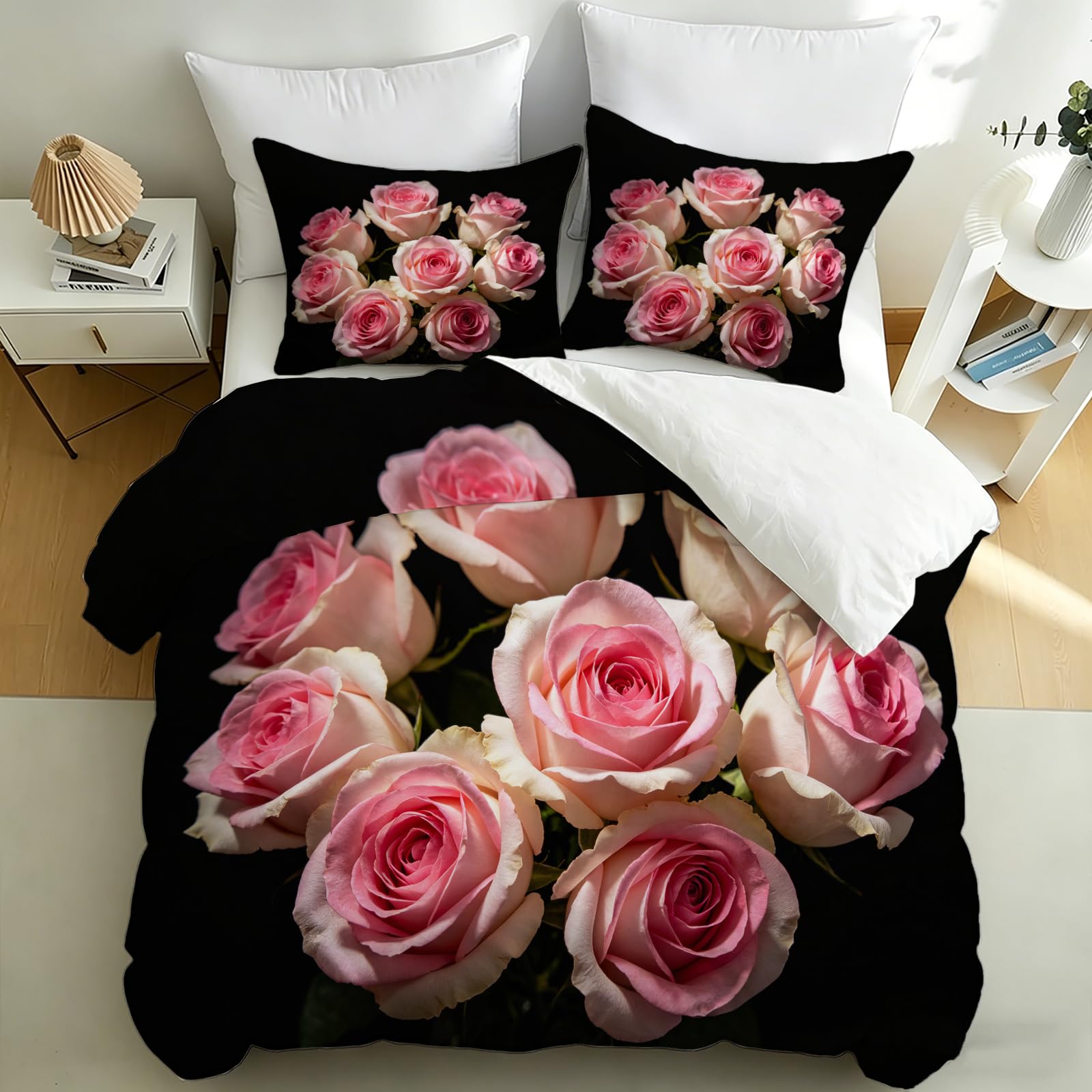 Housse de couette 160x200 rose pour créer une chambre romantique et cosy