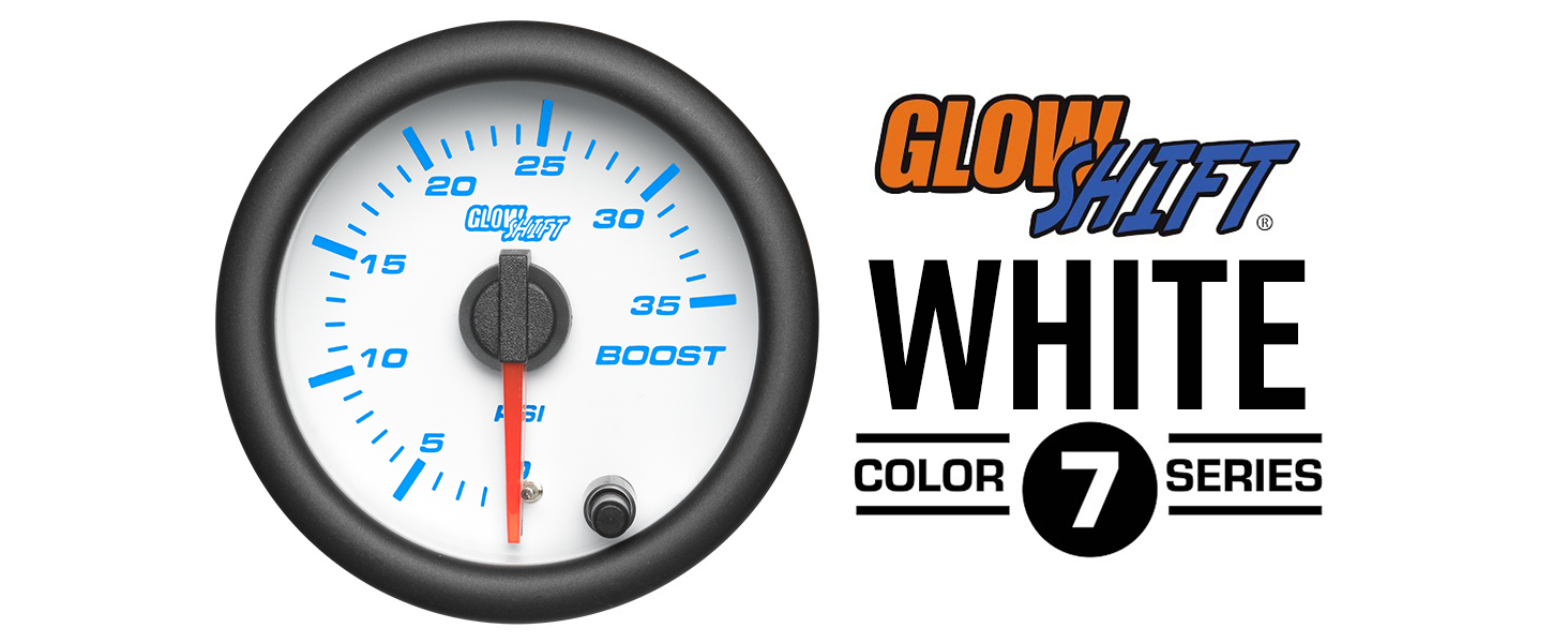 Amazon.com: GlowShift White 7 Color 60 PSI Turbo Boost Gauge