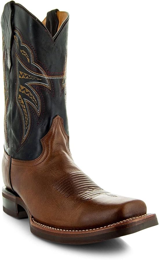 Soto Boots Men's Square Toe Cowboy Boots H4002, Miel, 7 : Amazon