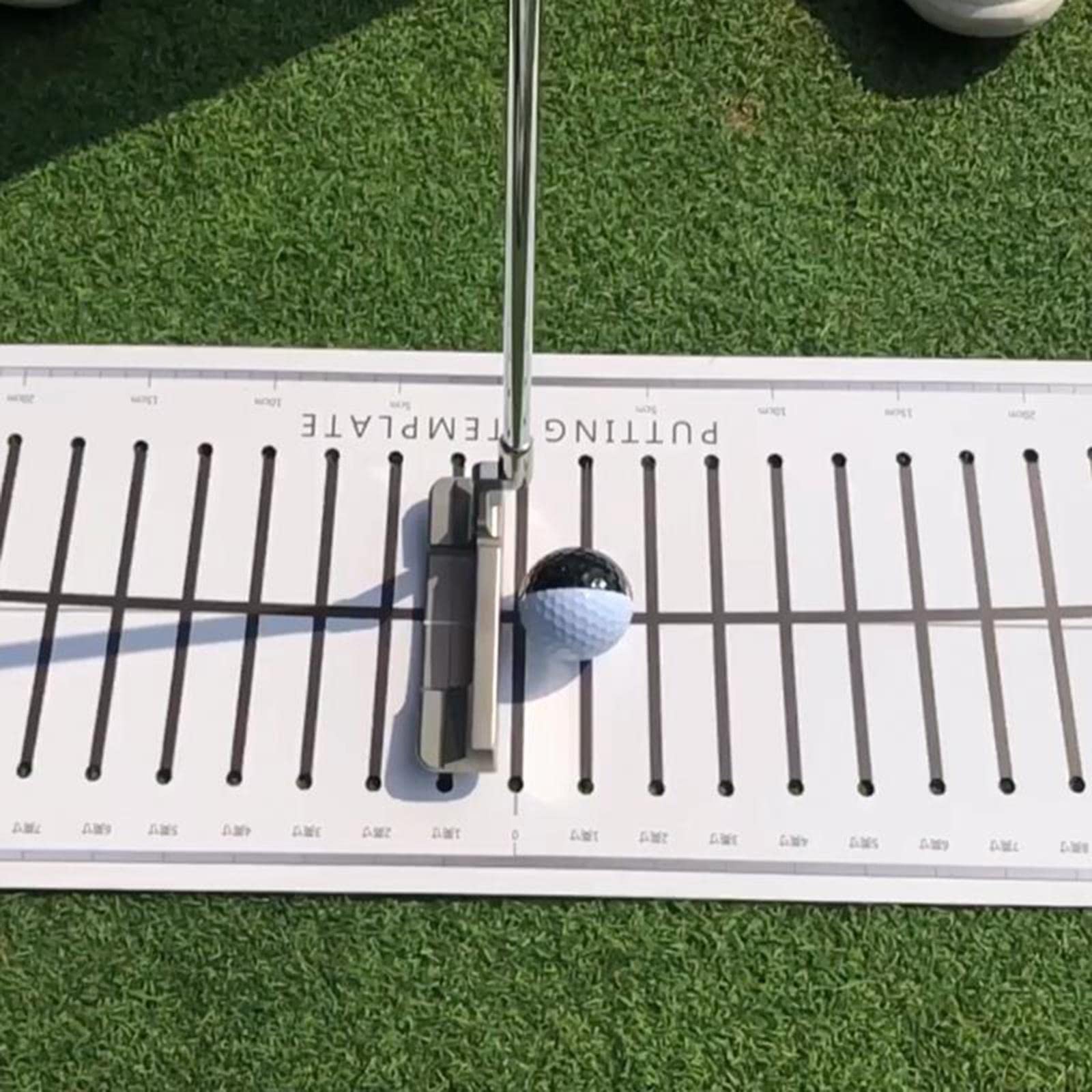 Golf Track Paper per Avviamento Golf Tappeto per Putting Aiuto Allenamento Swing Kit Specchio Allineamento Polipropilene per Esercizi Indoor Outdoor P