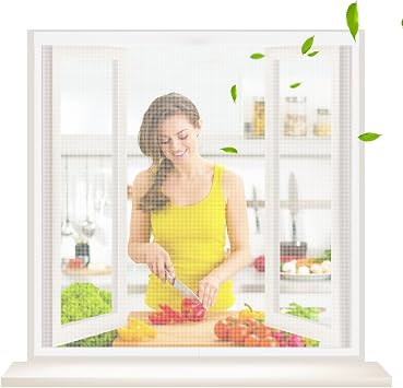 Custom Window Screen for Window 70x80cm White, Strengthened Polyester Window Screens for House Windows