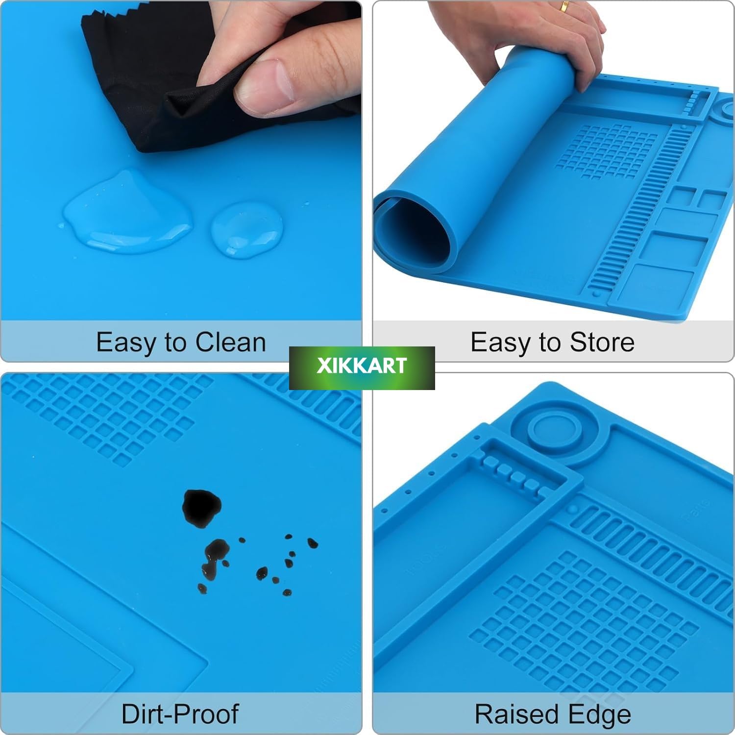 XIKKART Silicone Soldering Mat Heat Resistant up to 932°F – Large 17.8 x 11.8 inch Magnetic Work Mat for Electronics Repair, Cell Phone, Laptop, Computer, Soldering Station (Laptop Repairing Mat) - Image 8 thumbnail