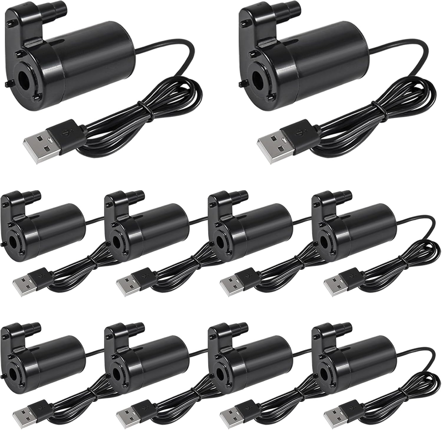 10PCS DC 3-5V USB Micro Submersible Mini Water Pump, for Aquariums Fish Tank Pond Fountain Hydroponics Garden