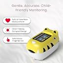 CMS50Q1 Kids Digital Finger Pulse Oximeter, SpO2 and Pulse Rate Monitor with Pulse Waveform, Bar Graph, Adjustable Display Mode & Brightness, Voice & PR Sound Alerts, Auto Power-Off, Low Battery Indicator gallery image