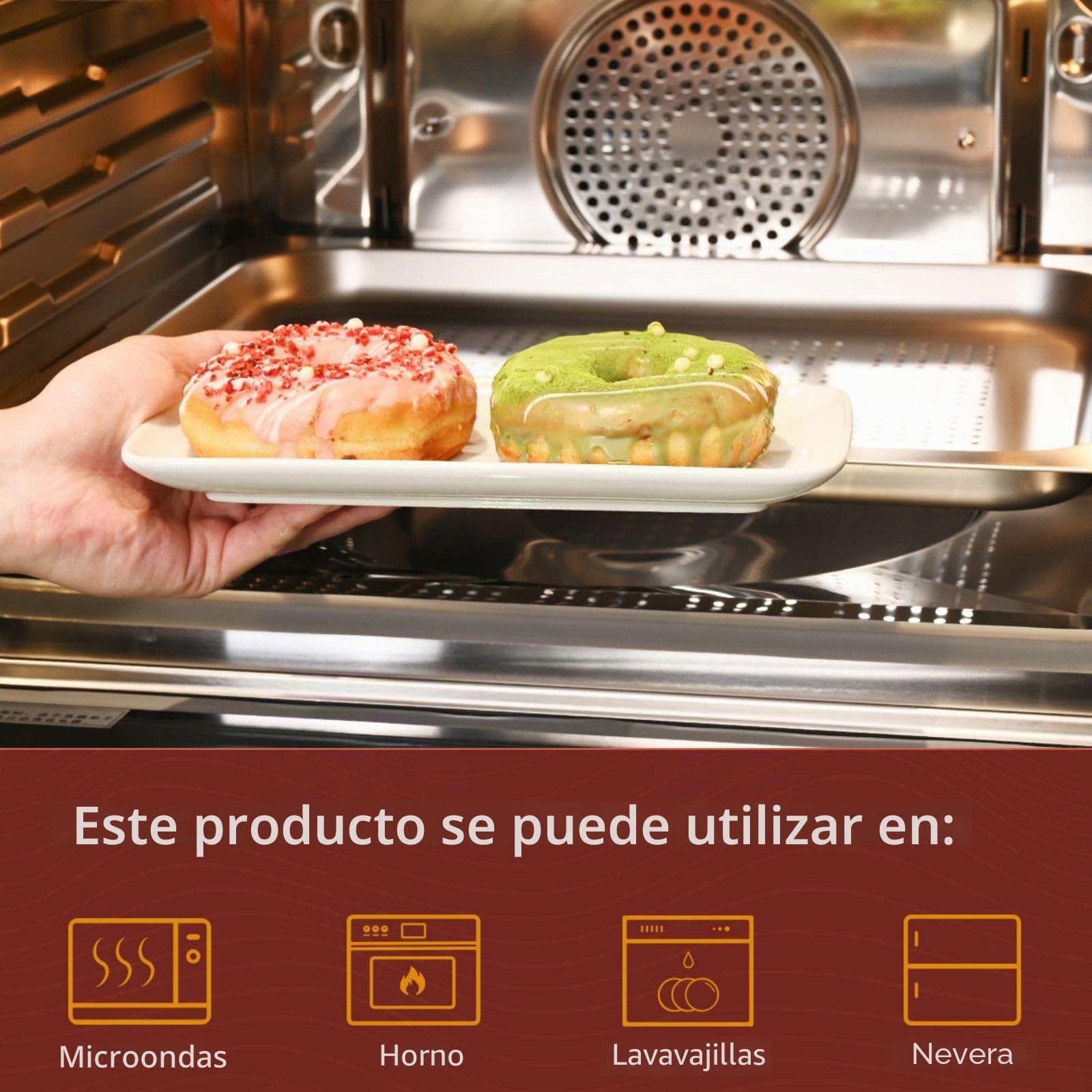 WishDeco Juego de 6 Fuente para Servir Comida, Platos Rectangulares, Blanco Platos de Porcelana 23x12 cm, Plato Servir Cerámica para Postre, Sushi, Aperitivo, Ensalada