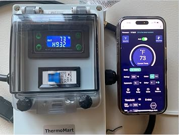 WiFi Outdoor Temperature Controller Electric Smoker Grill BBQ Waterproof Smart Plug & Play +Timer Thermostat 20Amp