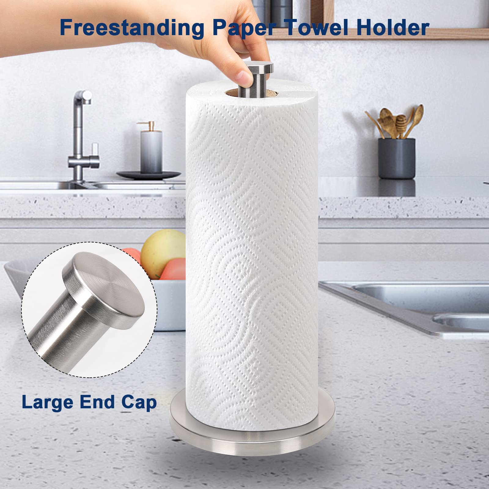 Snapklik.com : NearMoon Standing Paper Towel Holder, Kitchen Paper Towel Roll Holder- For ...