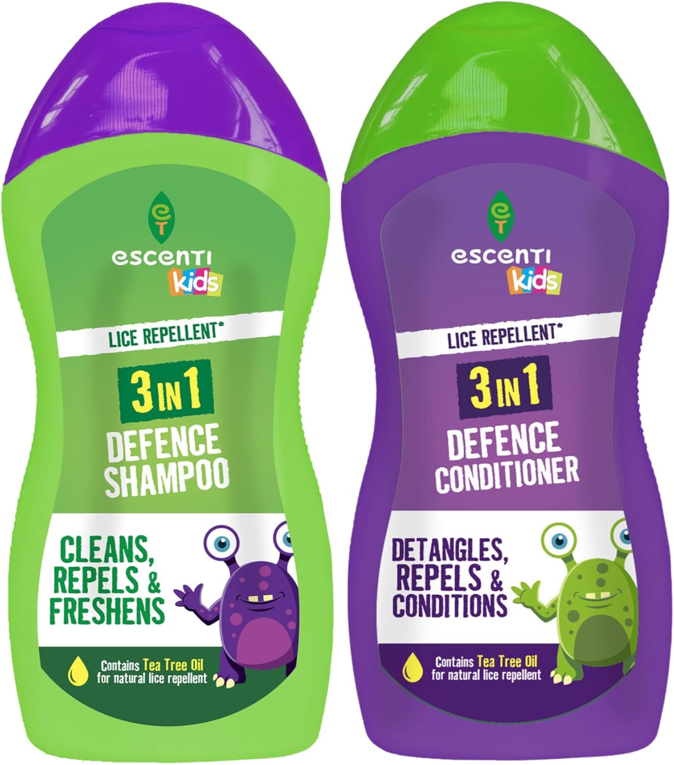 Escenti Head Lice Shampoo for Kids Lice Repellent and Conditioner 300ml