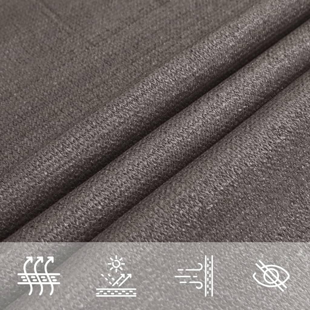 Tenda parasole da 2,5 x 2,5 x 3,5 m, triangolare, resistente ai raggi UV, permeabile all'acqua, per balcone, terrazza, giardino, con fissaggi in acciaio inox, antracite