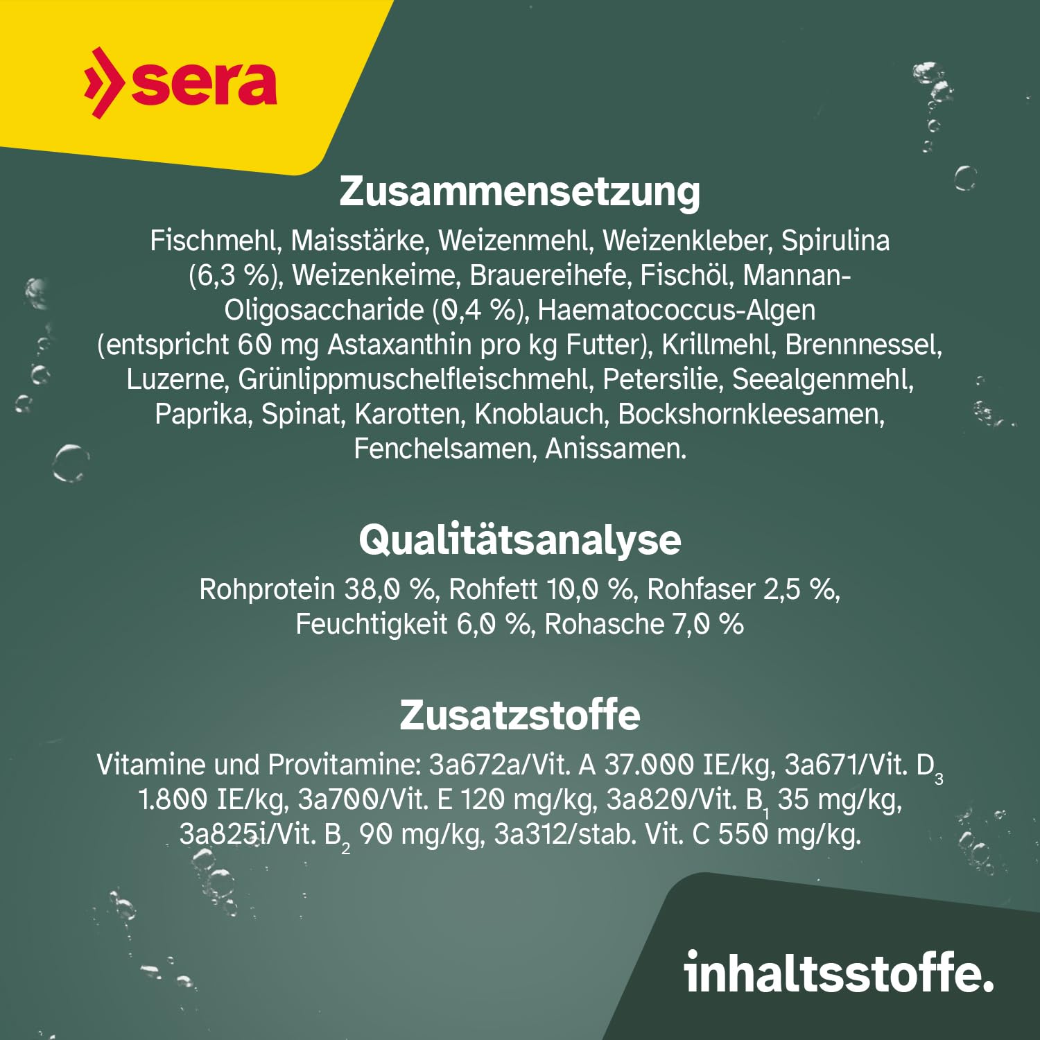 sera Koi Professional Color 21L (7kg) | Koi Futter für Intensive Farben & gesundes Wachstum | Koifutter mit Spirulina & Astaxanthin | Fischfutter für prächtige Farbzonen | Karpfenfutter