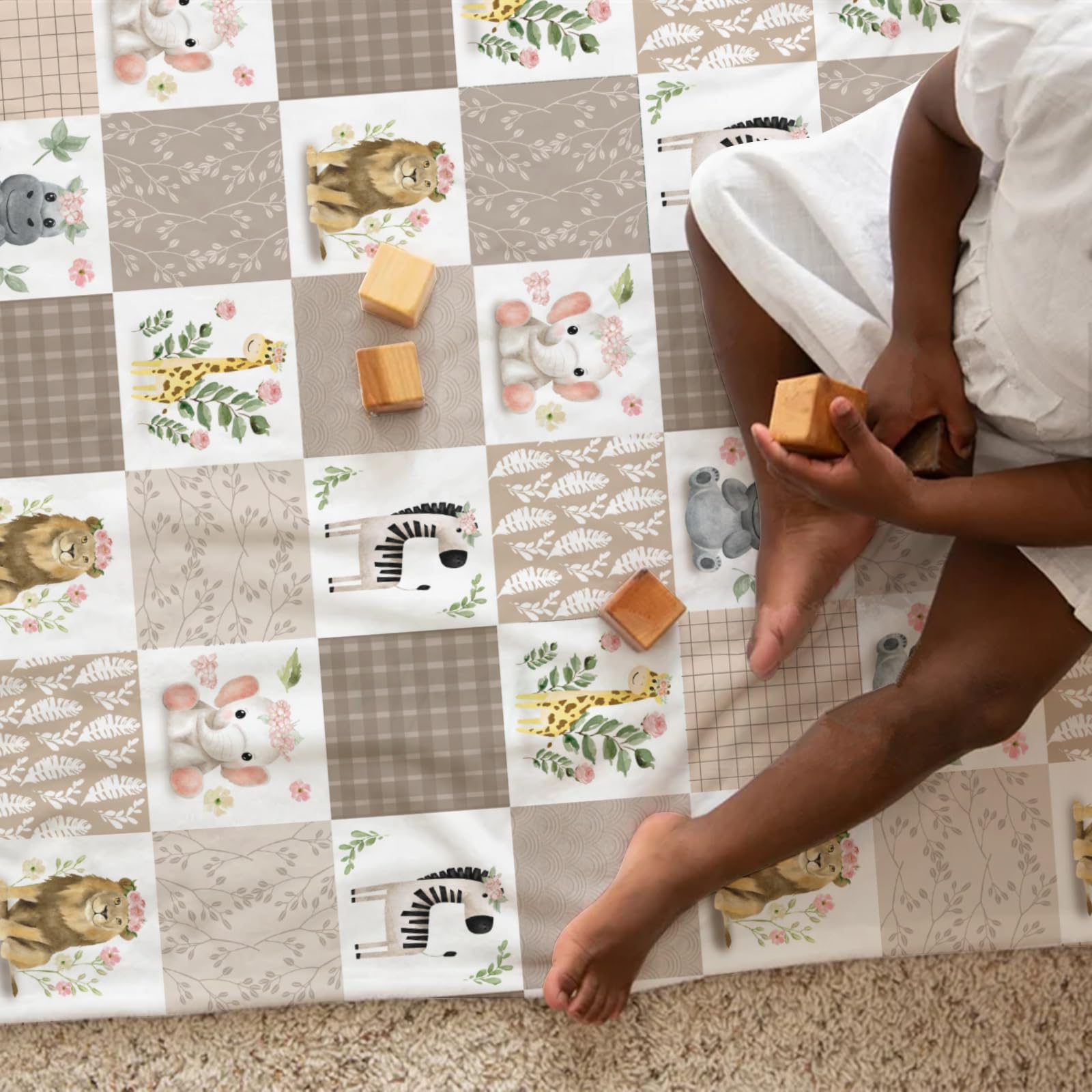 Hippo Blanket Safari Jungle Animals Baby Blankets For Boy Girl Lion ...