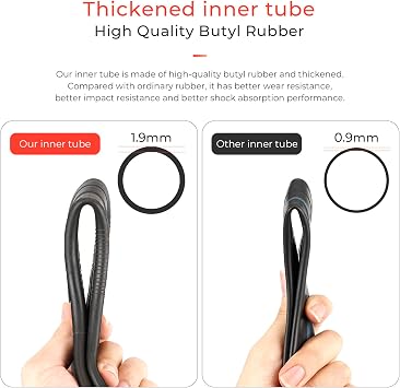 (2-Pack) 10x2 10x2.125 10x2.5 Replacement Inner Tubes with 90 Degree for Nanrobot D4+ D5+ D6+ Scooter Trike Strollers