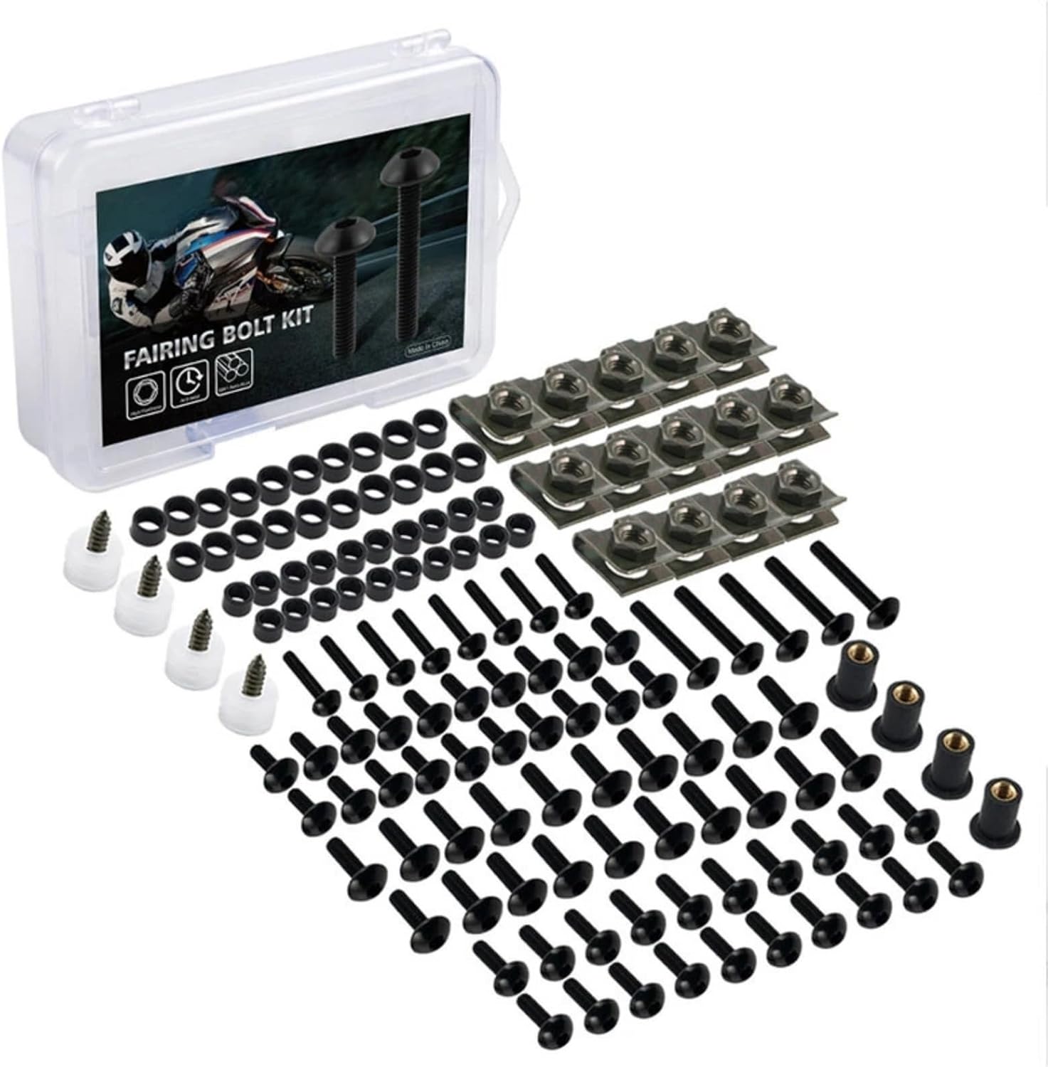 釘 ネジ ファスナー Compatible With Benelli For 550 For オートバイフェアリングボルトキットボデ