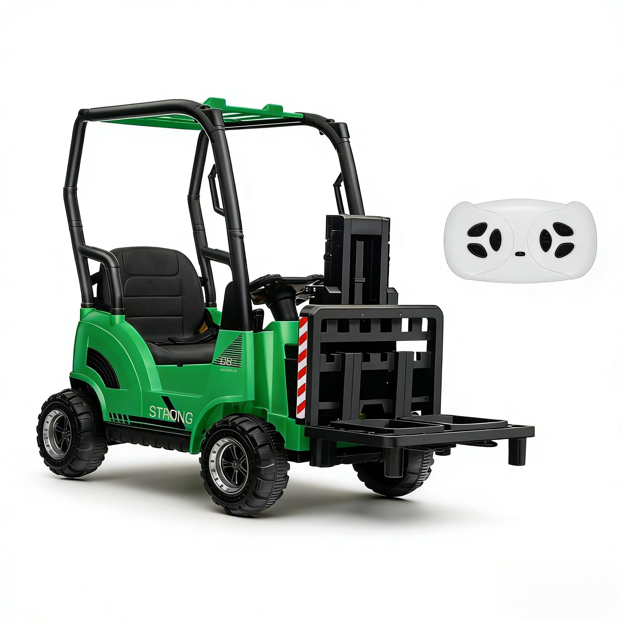 12V Voiture Électrique Enfant Chariot Élévateur avec Tente – Jouet De Construction à Fourche Réglable Et Palette – Idéal Intérieur Et Extérieur – Cadeau Fille Garçon Dès 3 Ans